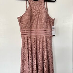 Elegant Pink Lace Dress